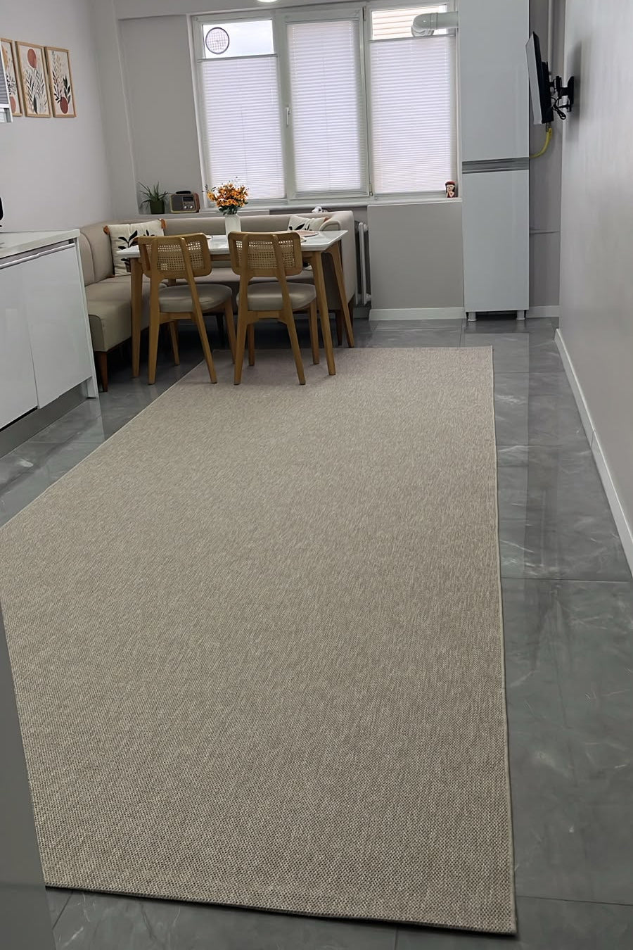 Ayteo Sisal Plus 3214 Bej Yumuşak Dokulu Sisal Halı