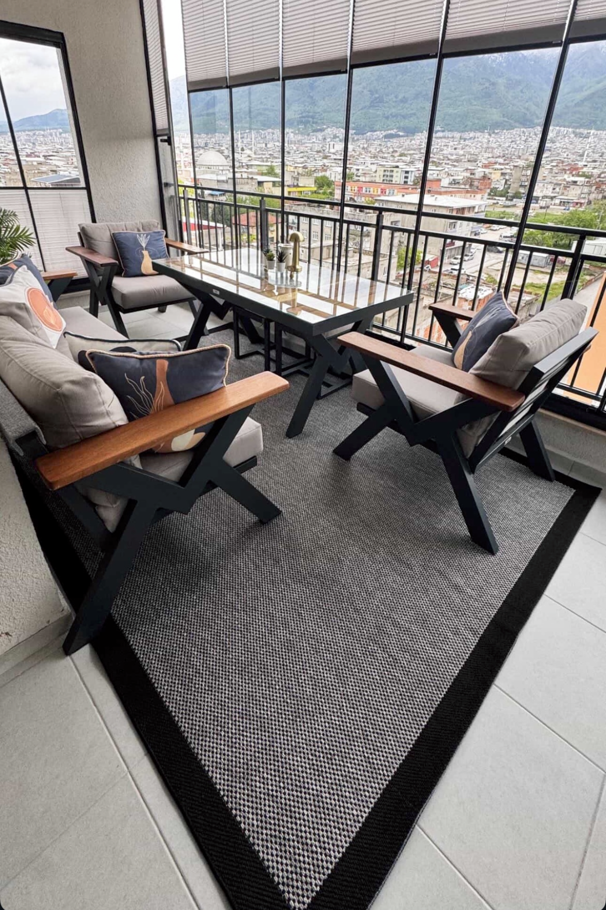 Ayteo Halı Sisal 1148 Gri Siyah Yumuşak Sisal Halı